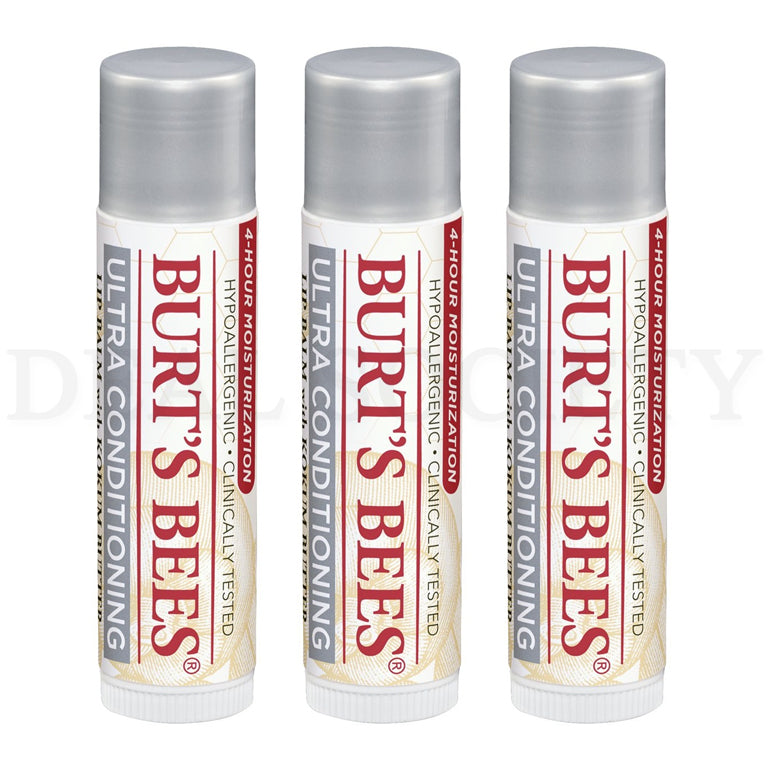 Get a 3 Pack of Burts Bees Lip Balm, Moisturizing Lip Care for All Day Hydration—hypoallergenic and enriched with hydrating butters for natural lip care.